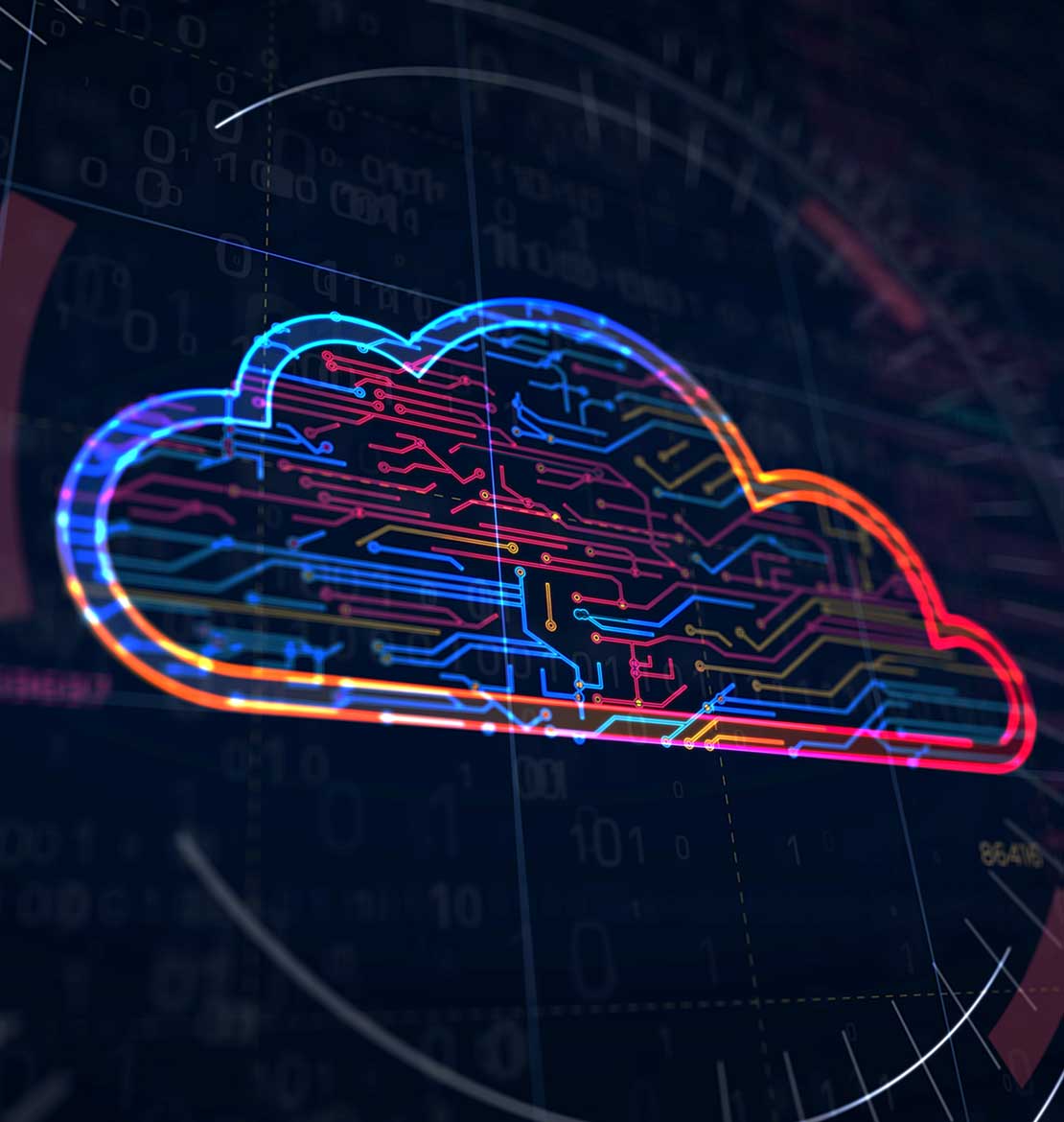 Colorful IT cloud graphic (decorative)